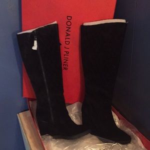 Donald Pliner wedge boots.